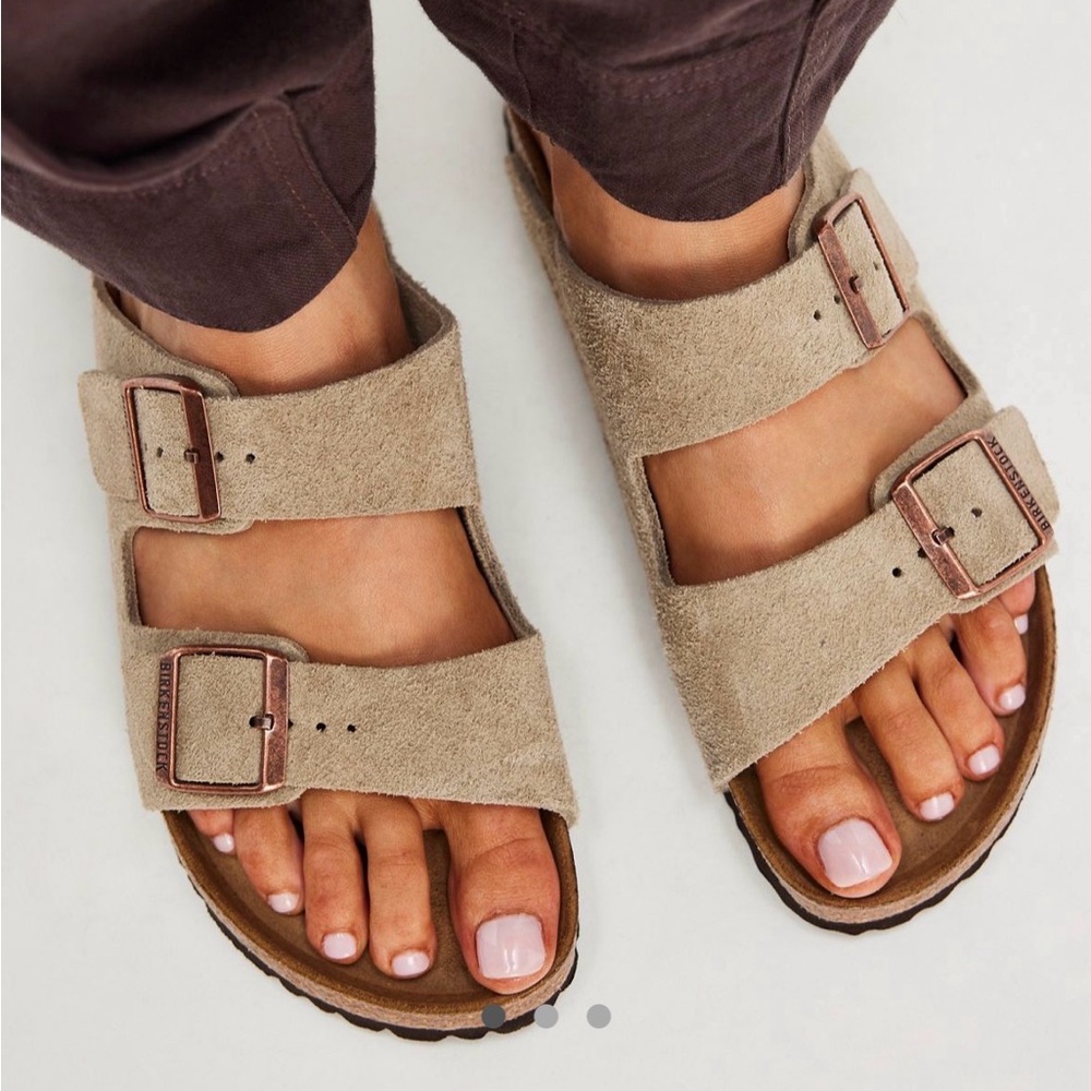 Birkenstock Arizona Taupe/tan Suede Sandals